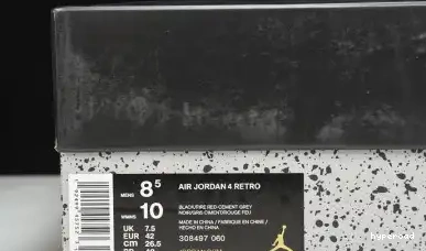 Hyperoad - BLACK CEMENT (2019) JORDAN  4 BRED 0515